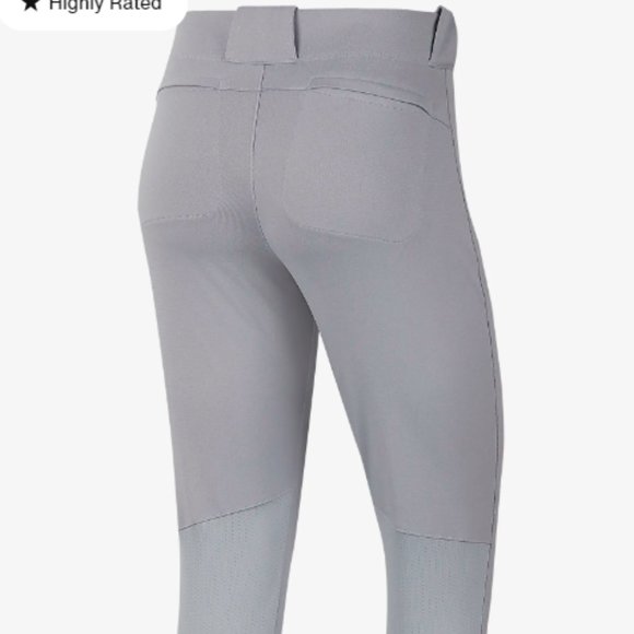 Nike Vapor Select Women's 3/4- Length Softball Pants, Small, color gray. - Picture 6 of 6